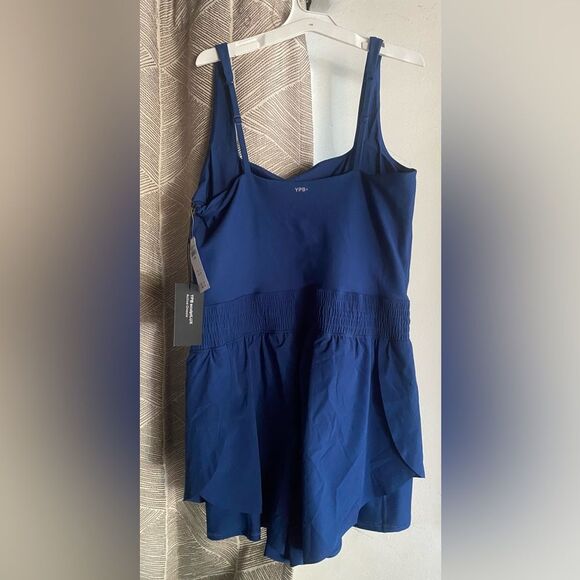 Abercrombie & Fitch YPB SculptLUX Hybrid Flyaway Romper Blue Size XL NWT - Picture 5 of 16